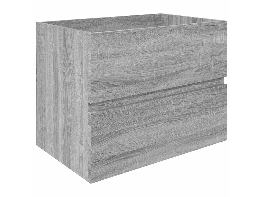 Wastafelkast 60×38,5×45 cm bewerkt hout grijs sonoma eikenkleur