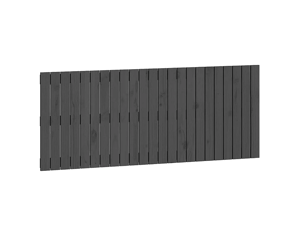 Wandhoofdbord 147x3x60 cm massief grenenhout grijs