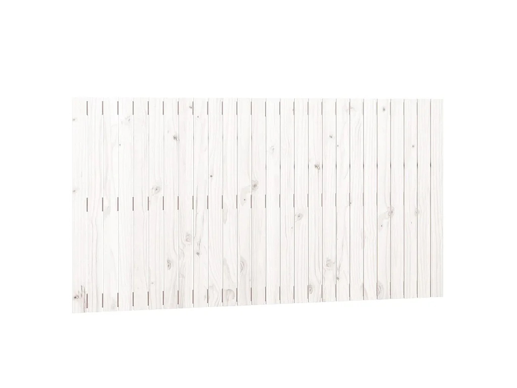 Wandhoofdbord 166x3x90 cm massief grenenhout wit