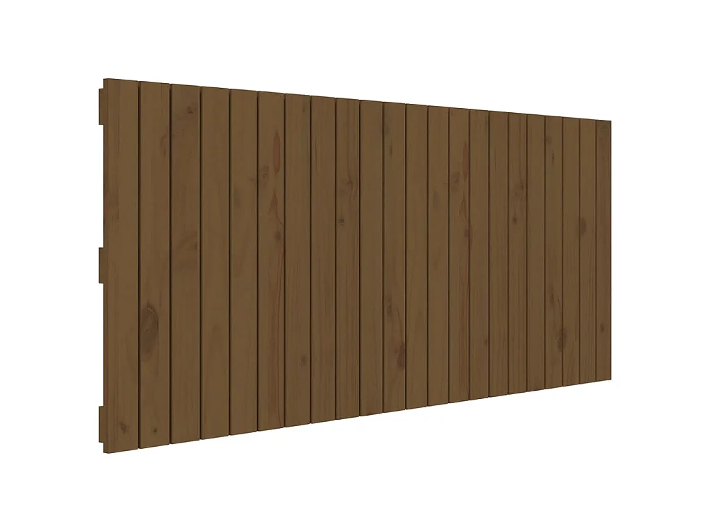 Wandhoofdbord 140x3x60 cm massief grenenhout honingbruin
