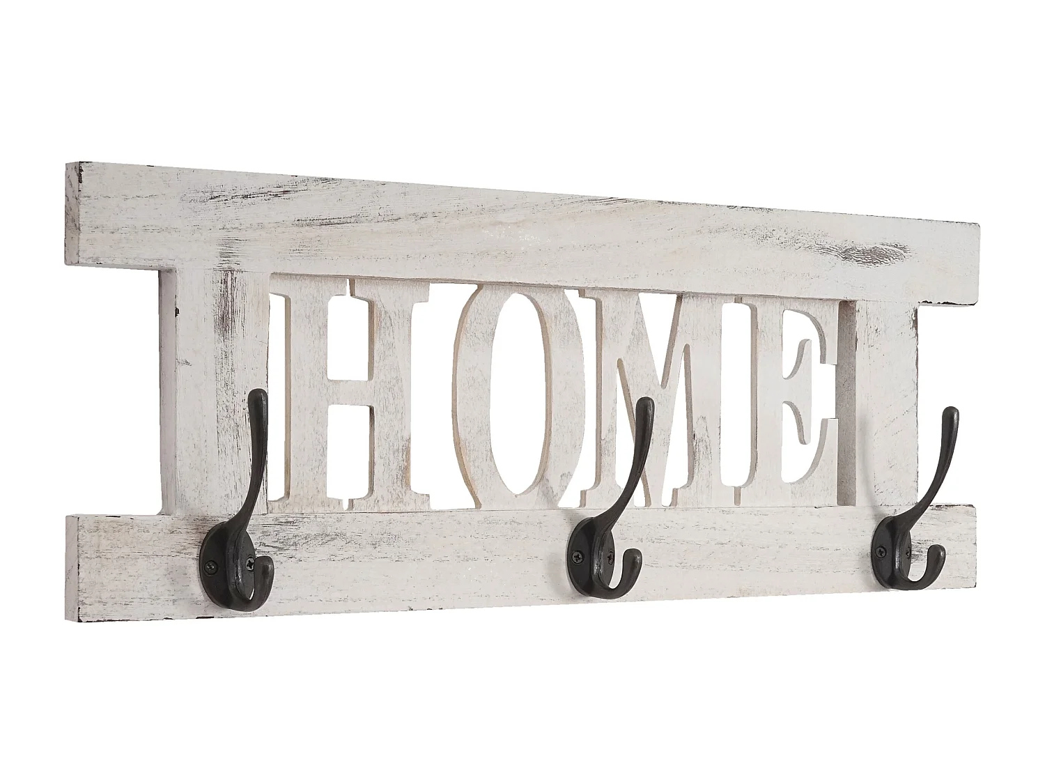 Wandkapstok MCW-C60 Home Shabby-look,  wit, shabby