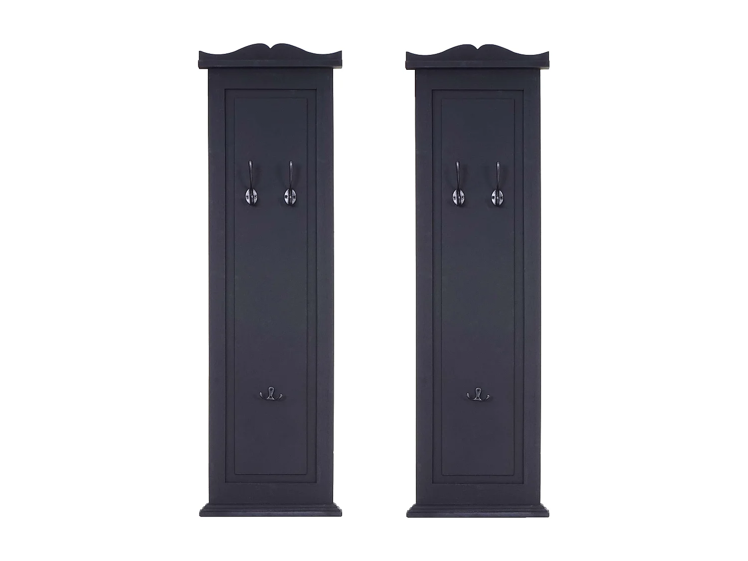 Wandgarderobe H33 (set van 2),  donkergrijs gelakt