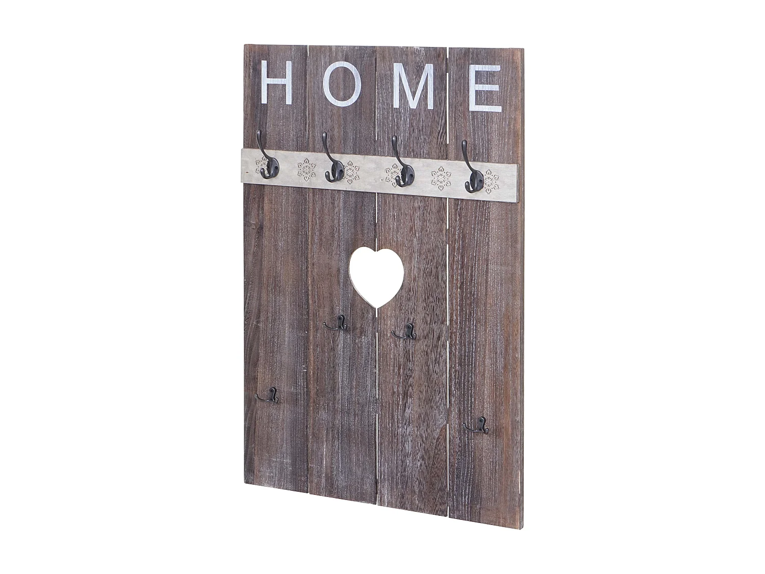 Wandgarderobe MCW-C89 Home Shabby-Look,  bruin, shabby