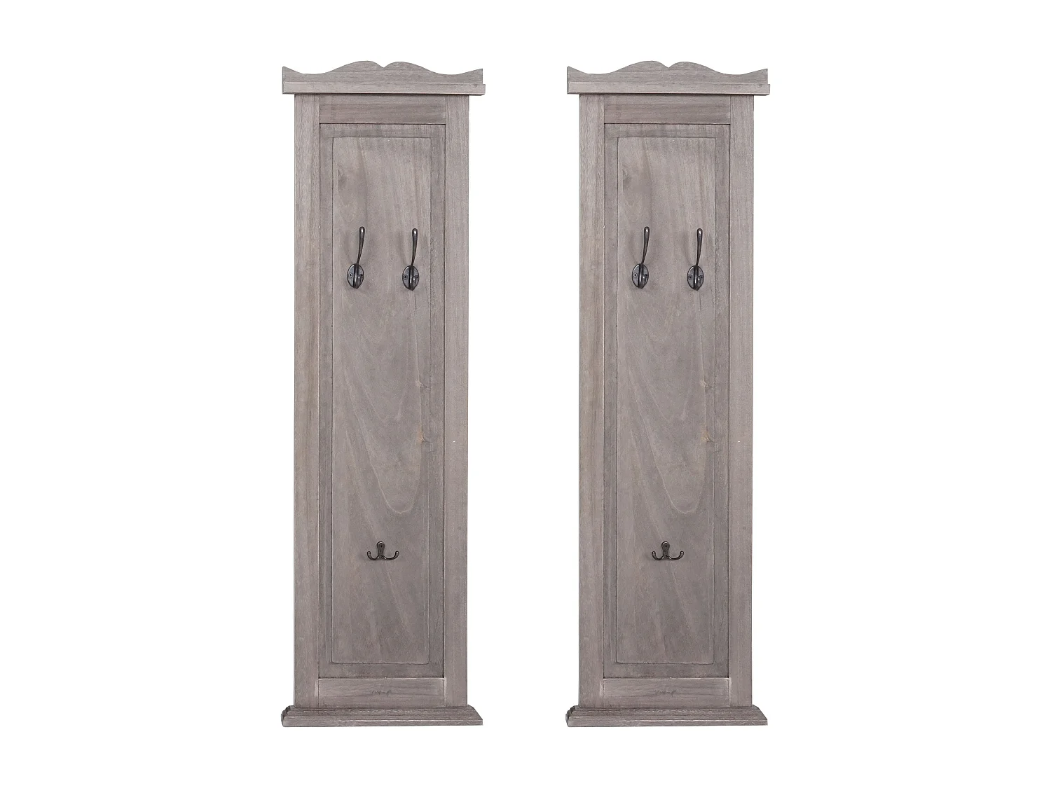 Wandgarderobe H33 (set van 2),  grijsbruin shabby