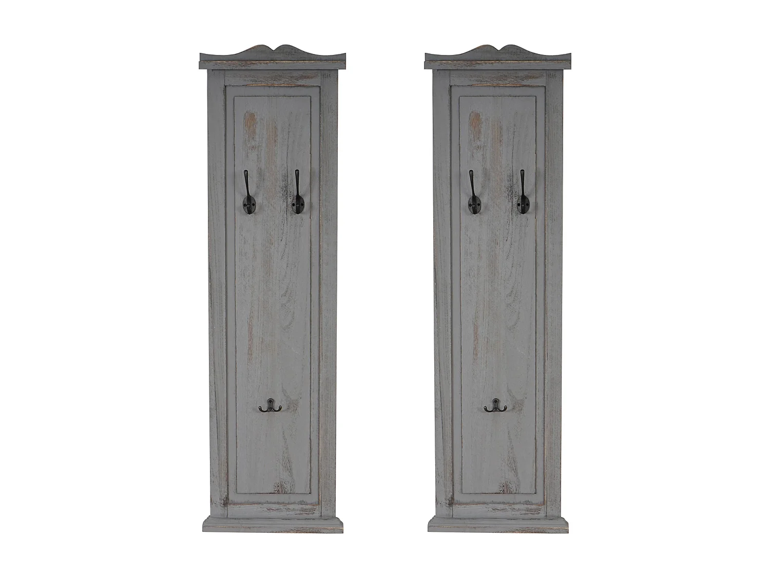 Wandgarderobe H33 (set van 2),  grijs shabby