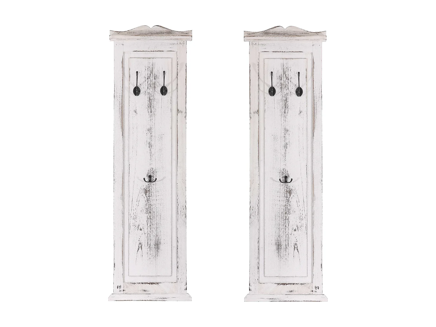Wandgarderobe H33 (set van 2),  wit shabby