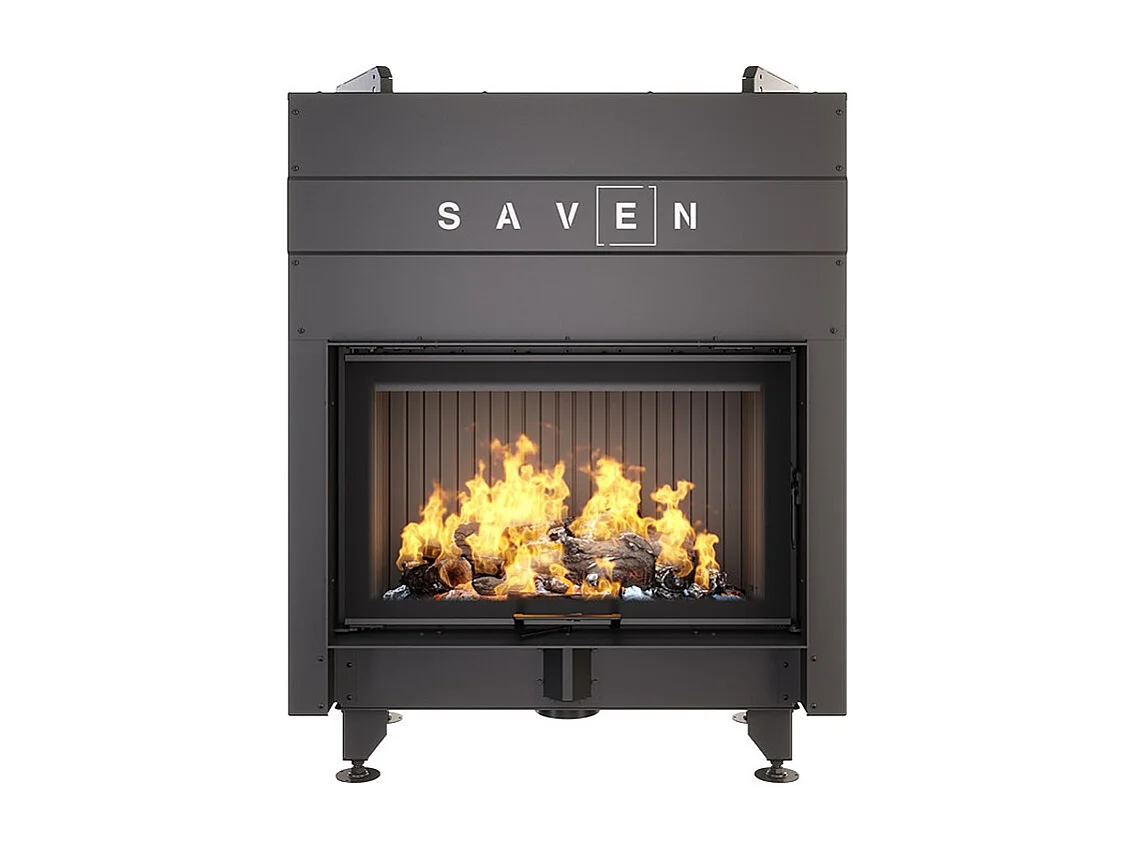 Zwarte houten inbouwhaard – Energy Up 80×50 (17,0 kW) ECO