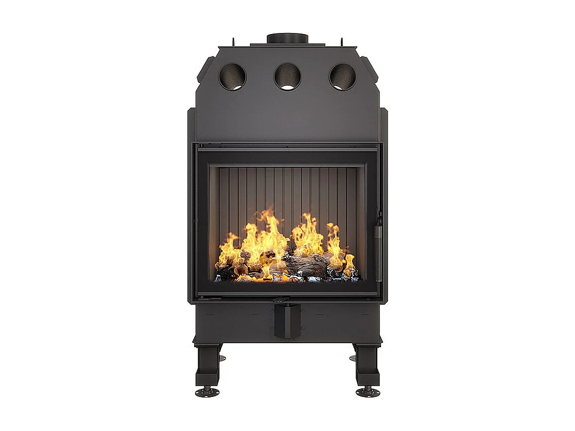 Zwarte houten inbouwhaard – Energie 60×50 (14,5 kW) ECO