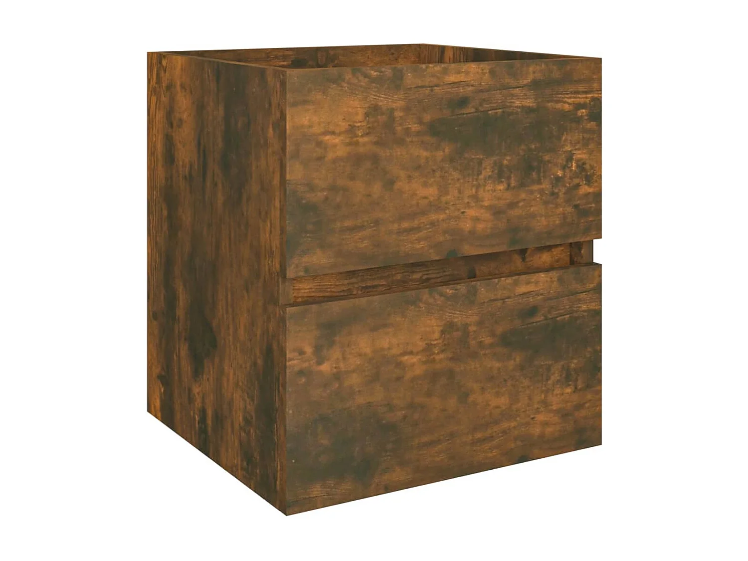 Wastafelkast 41×38,5×45 cm bewerkt hout gerookt eikenkleurig