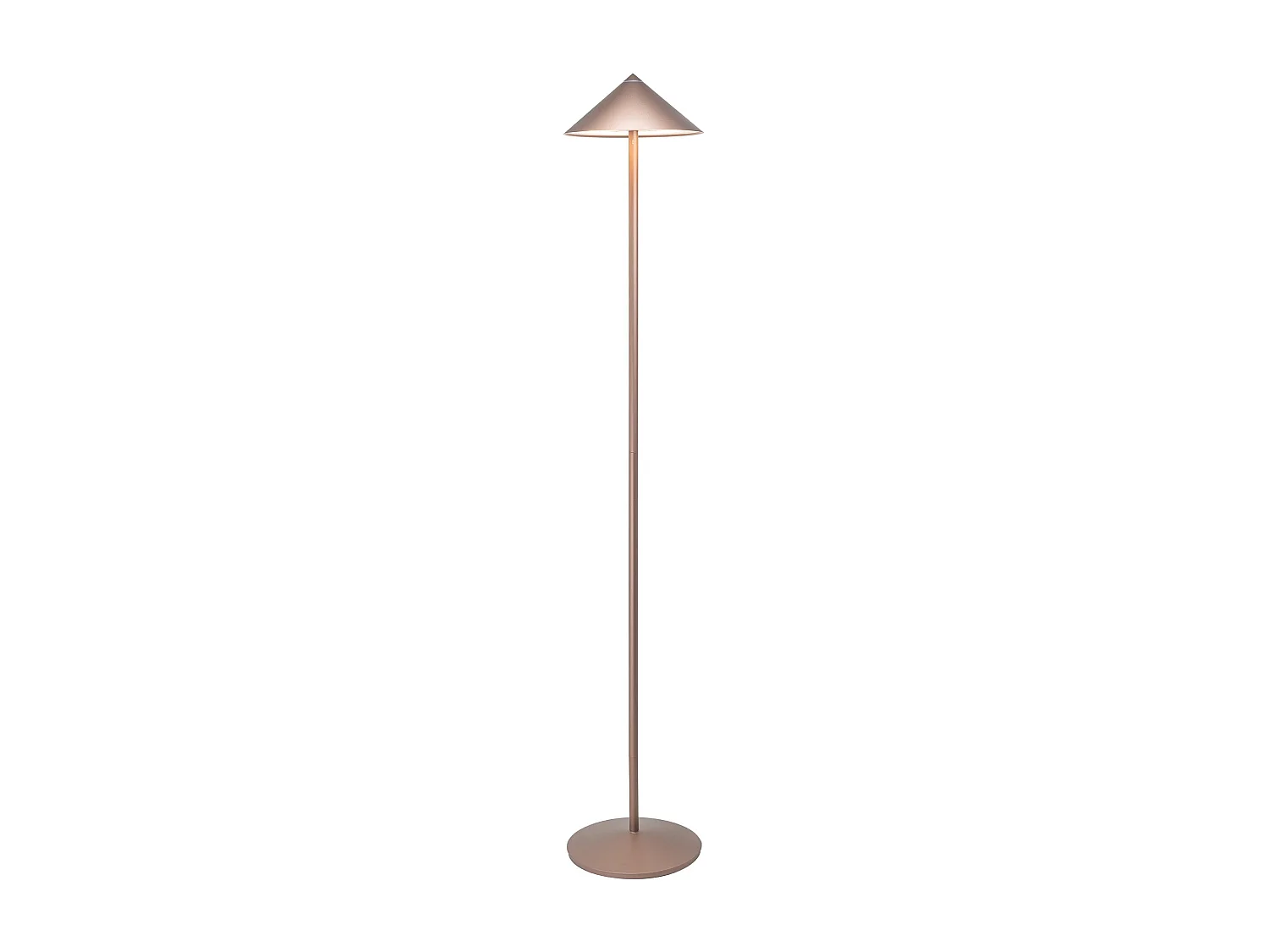 Lampadaire LED Zafferano Pina XXL bronze, rechargeable, 6W IP65, variateur tactile, tête magnétique, style contemporain