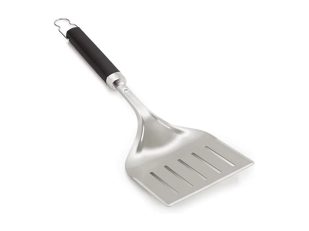 Weber Premium zwarte roestvrijstalen vis spatel 46cm