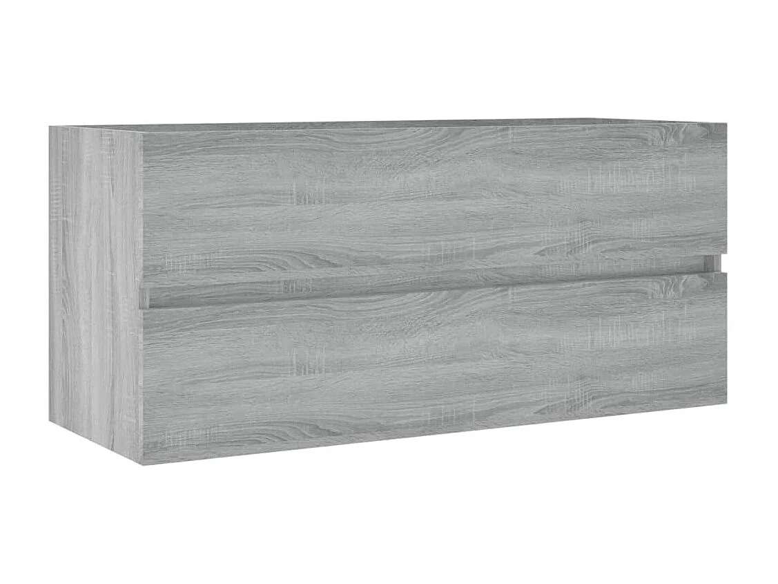 Wastafelkast 100×38,5×45 cm bewerkt hout grijs sonoma eiken