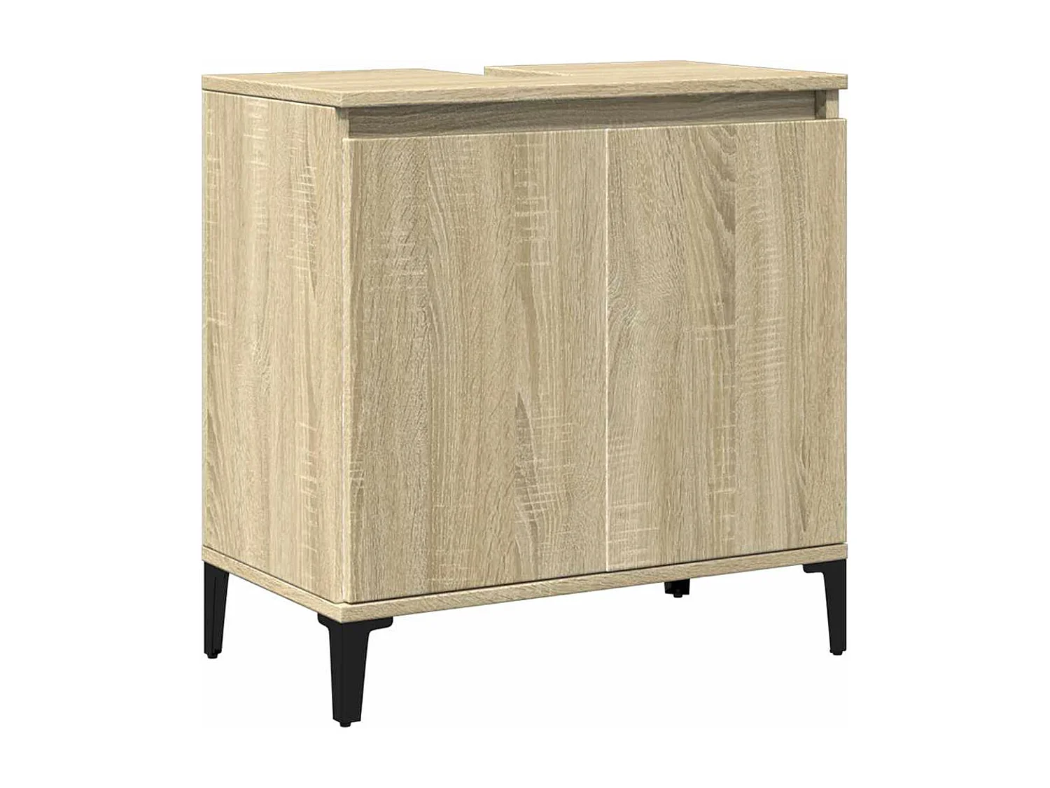 Wastafelkast 58x33x60 cm bewerkt hout sonoma eikenkleurig