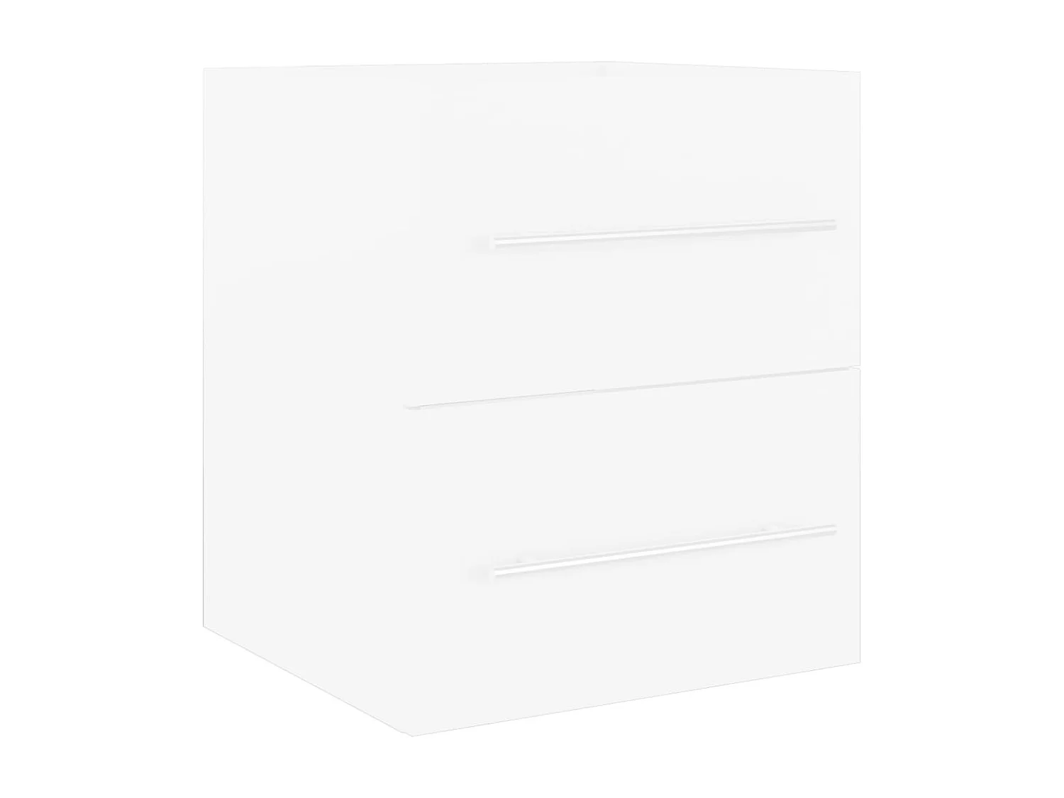 Wastafelkast 41×38,5×48 cm bewerkt hout wit