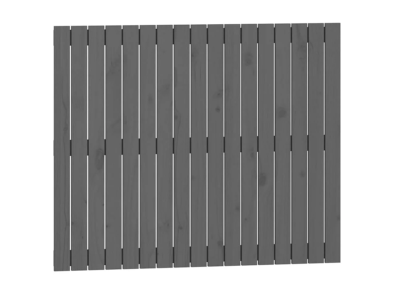Wandhoofdbord 108x3x90 cm massief grenenhout grijs