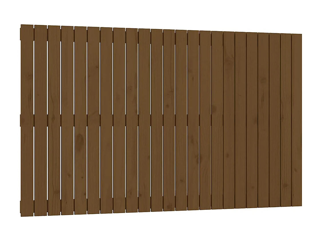 Wandhoofdbord 147x3x90 cm massief grenenhout honingbruin