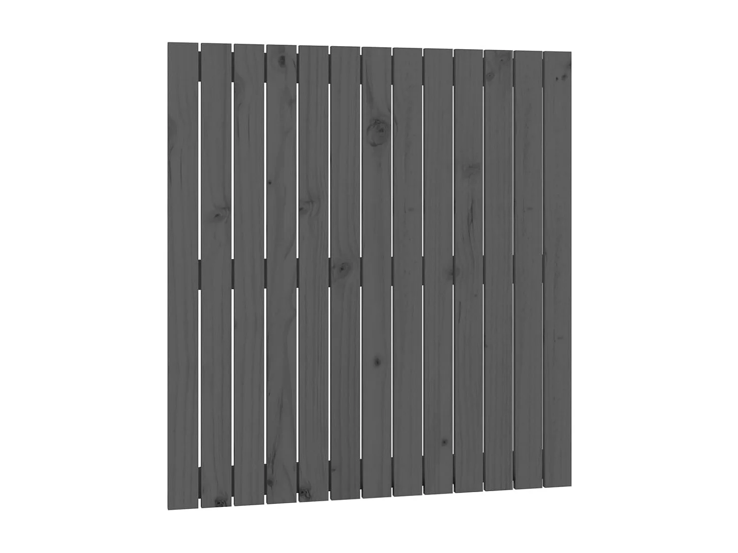 Wandhoofdbord 82,5x3x90 cm massief grenenhout grijs
