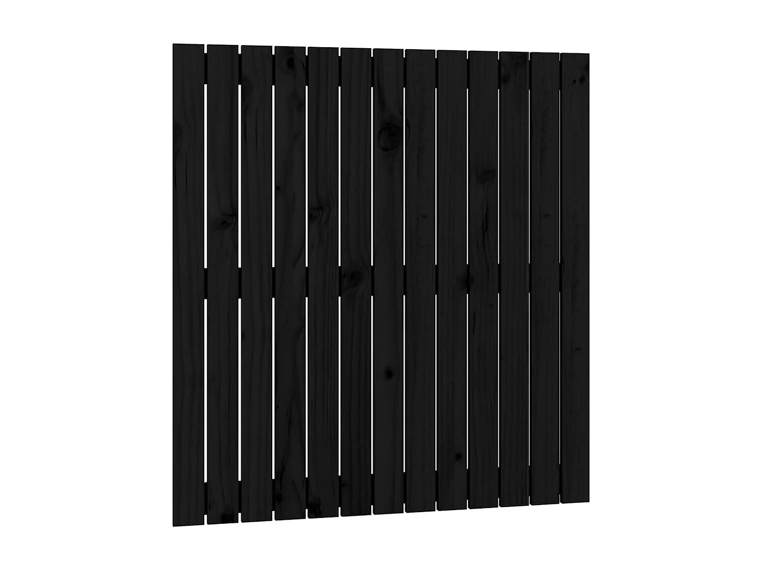 Wandhoofdbord 82,5x3x90 cm massief grenenhout zwart