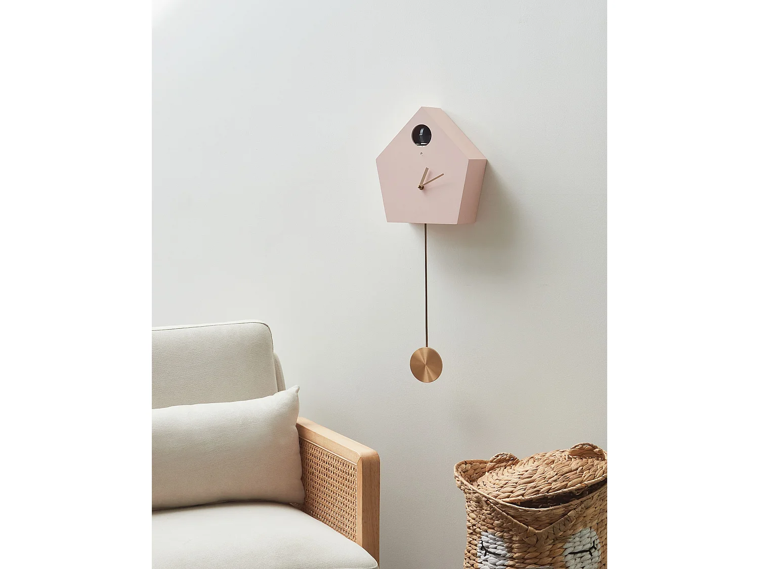Wandklok ARBAZ 24 cm Roze
