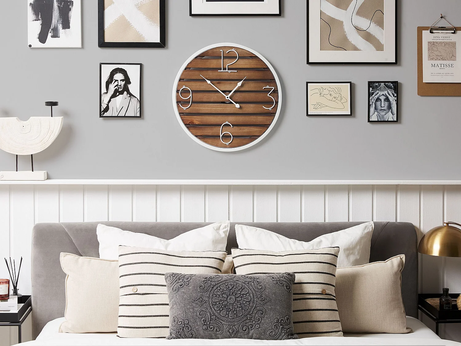 Wandklok ARRIAGA 50 cm Hout Donkerbruin