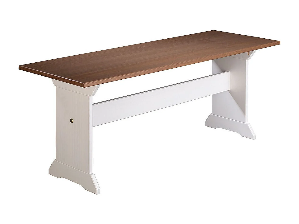 Campanou donker-witte massief grenen bank 110 cm