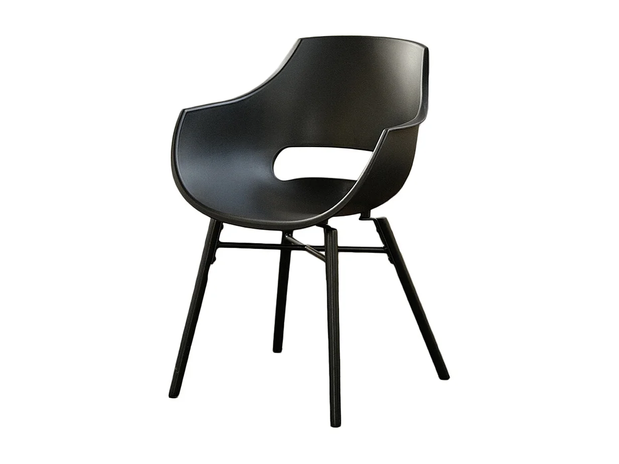 Leunstoel – Zwart Plastic, hout – ZAJA