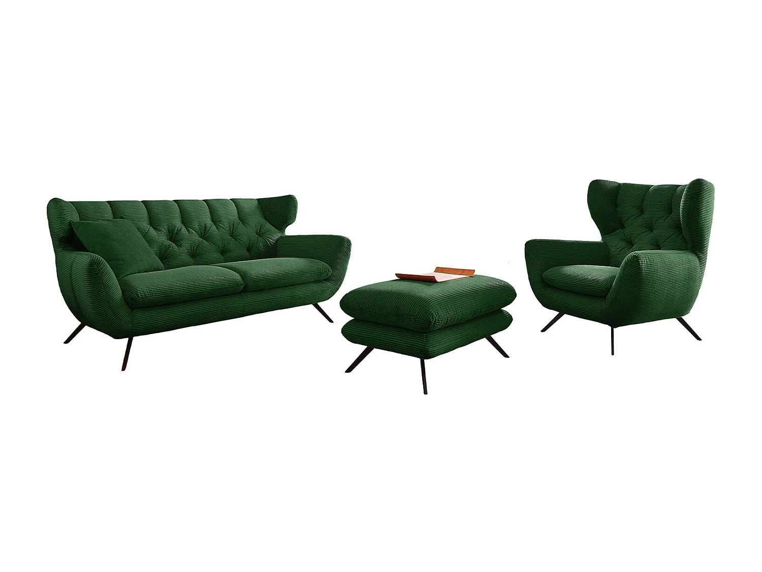 Bank – Smaragdgroen Koord – CHARME