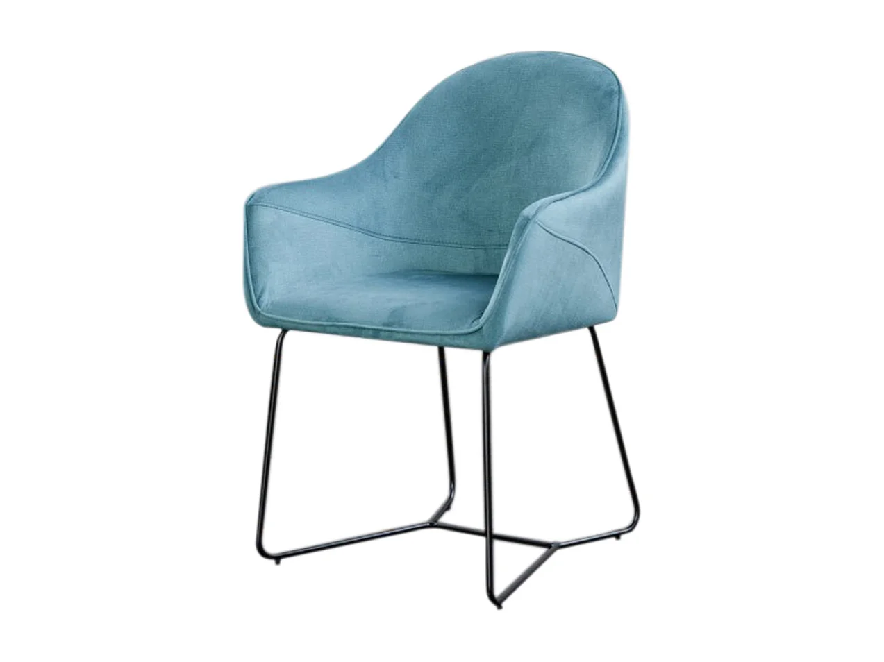 Leunstoel – Blauw Geweven stof – ZINA
