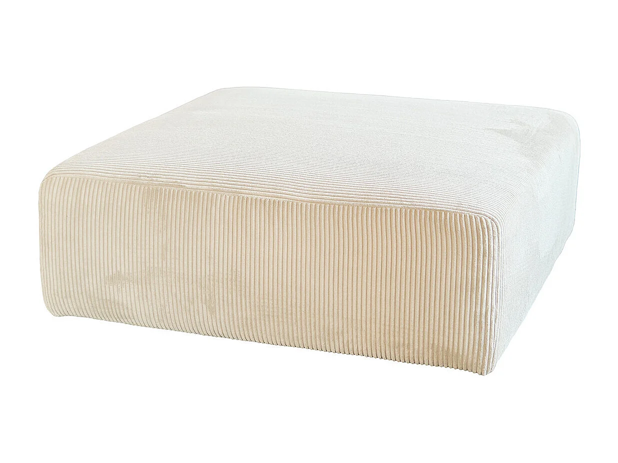 Gestoffeerde kruk – Crème wit Koord – WIOLO SOFT