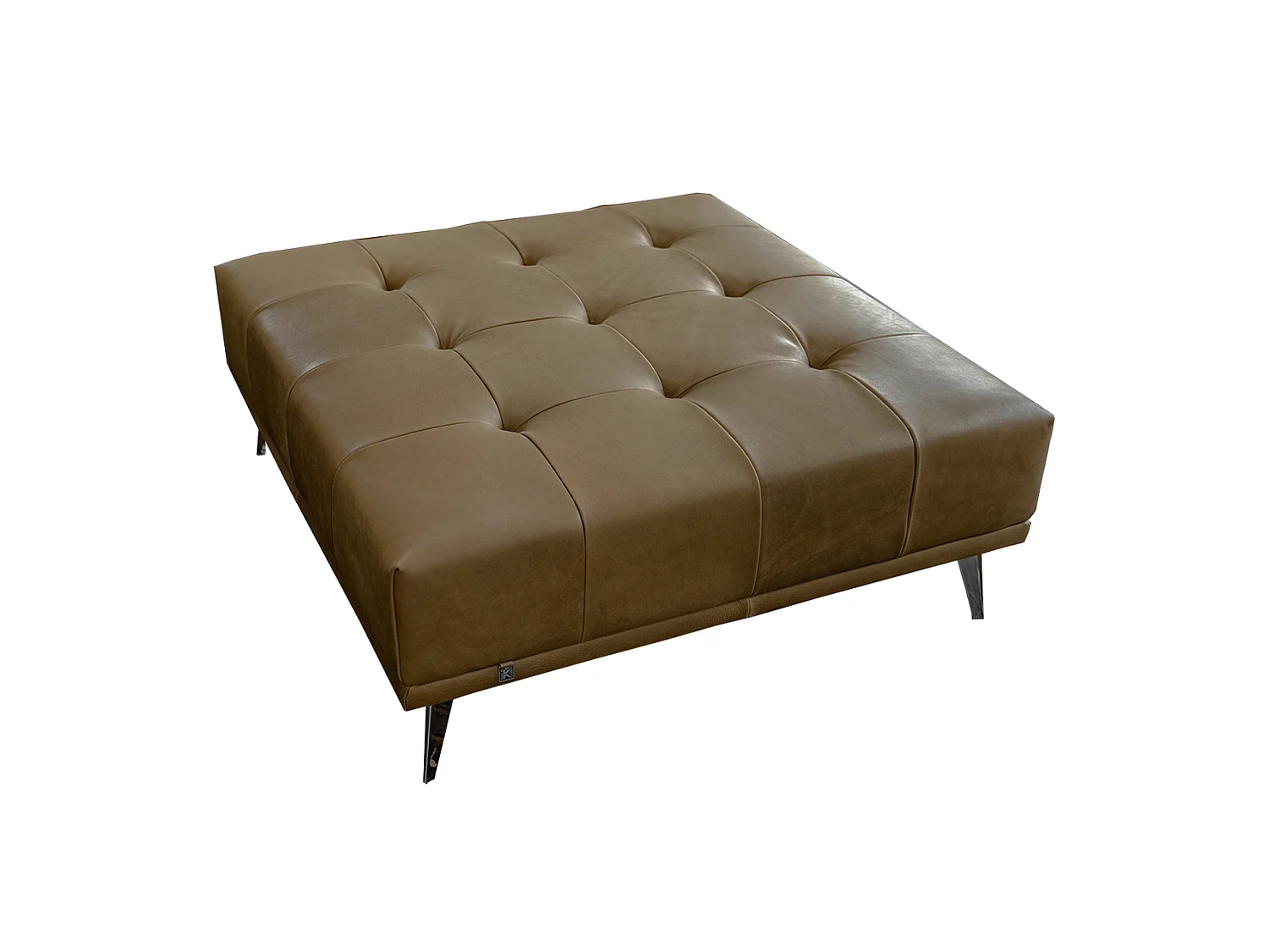 Gestoffeerde kruk – Beige Leer – WIOLO