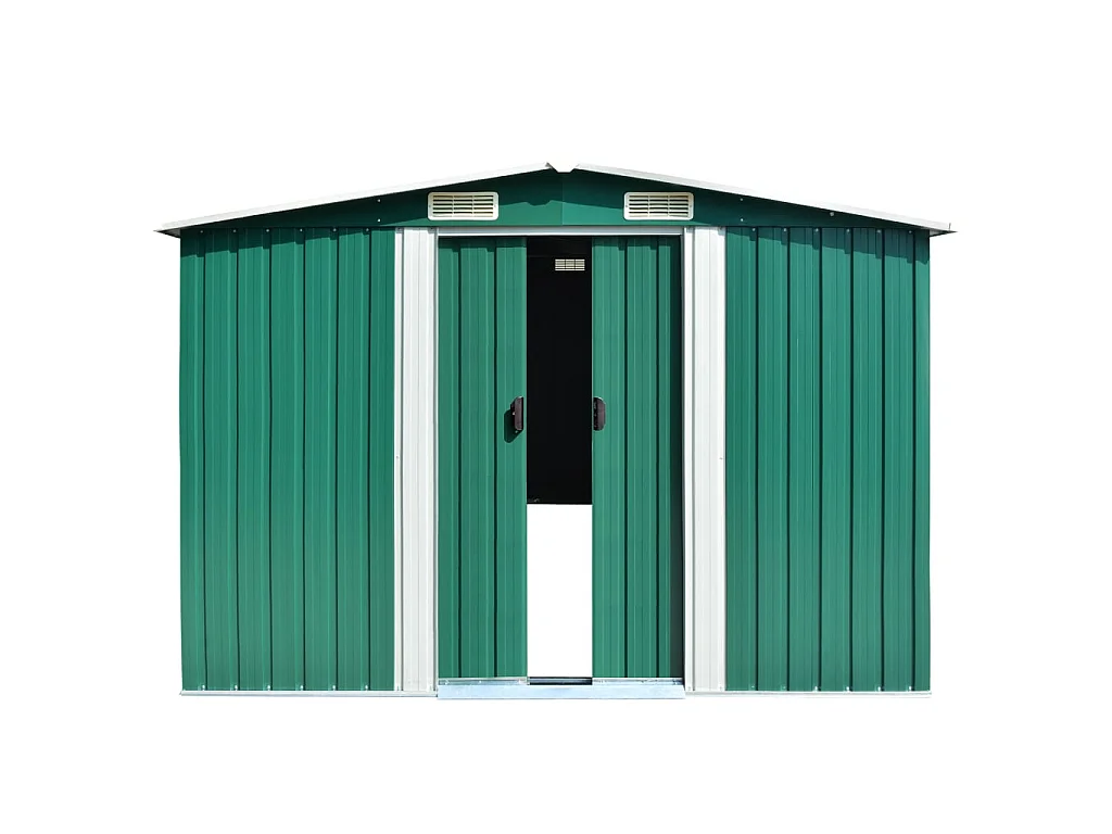Zulema  Tuinschuur 257x489x181 cm metaal groen