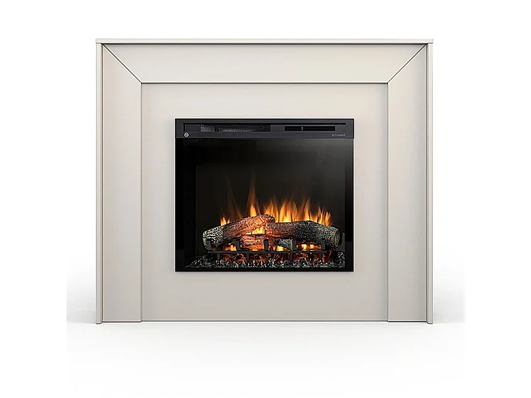 ZUNI – Vrijstaande LED elektrische vloerverwarming met open haard – 28" – 130,2 x 110 x 27,5 cm – Kasjmier
