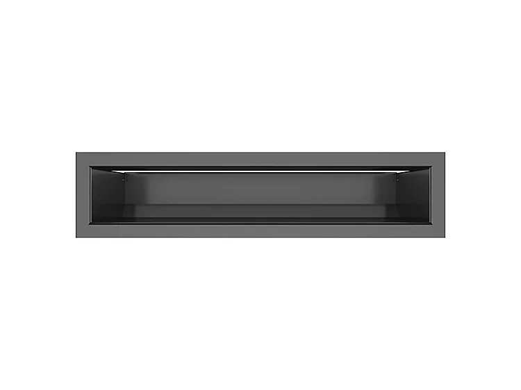 Zwart openhaardventilatierooster – Loft 90×400