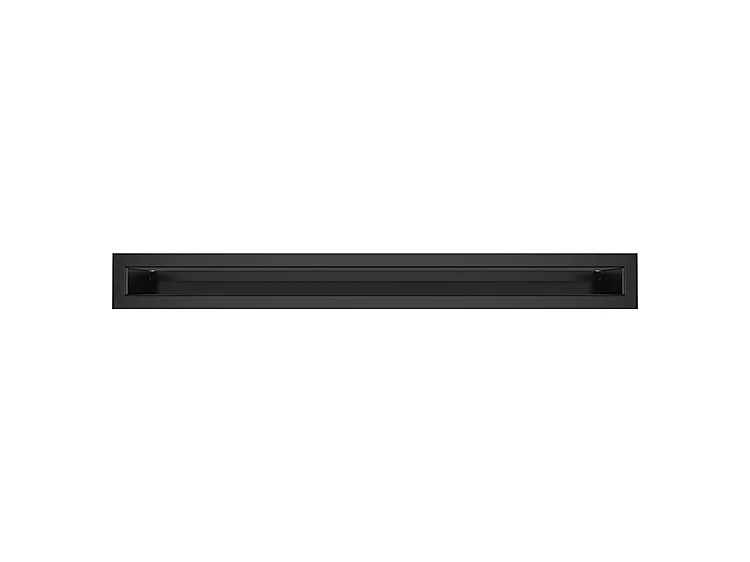 Zwart openhaardventilatierooster – Loft 60×600