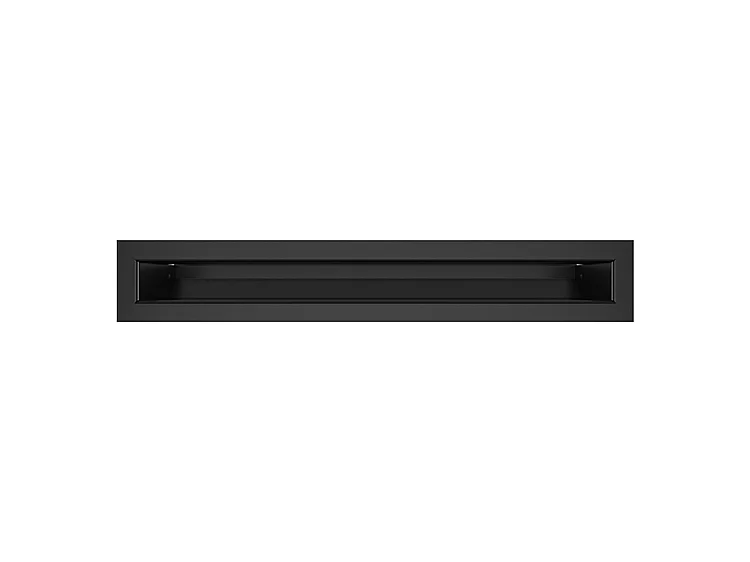 Zwart openhaardventilatierooster – Loft 60×400