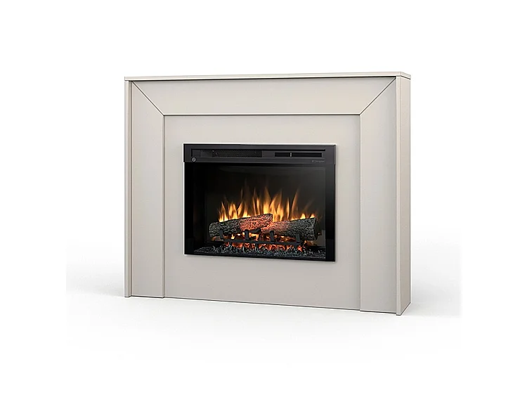 ZUNI – Vrijstaande LED elektrische vloerverwarming met open haard – 26" – 120,2 x 96 x 27,5 – Cashmere