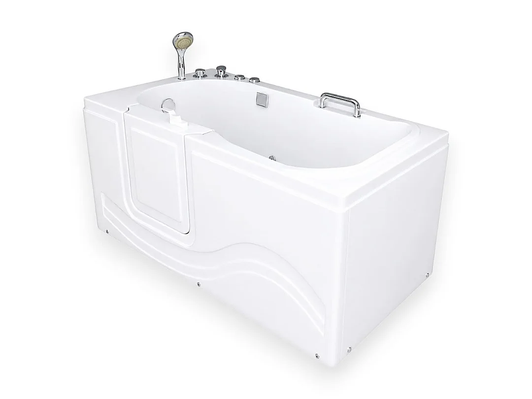 Whirlpoolbad met deur links 153 x 76 cm – Oleander