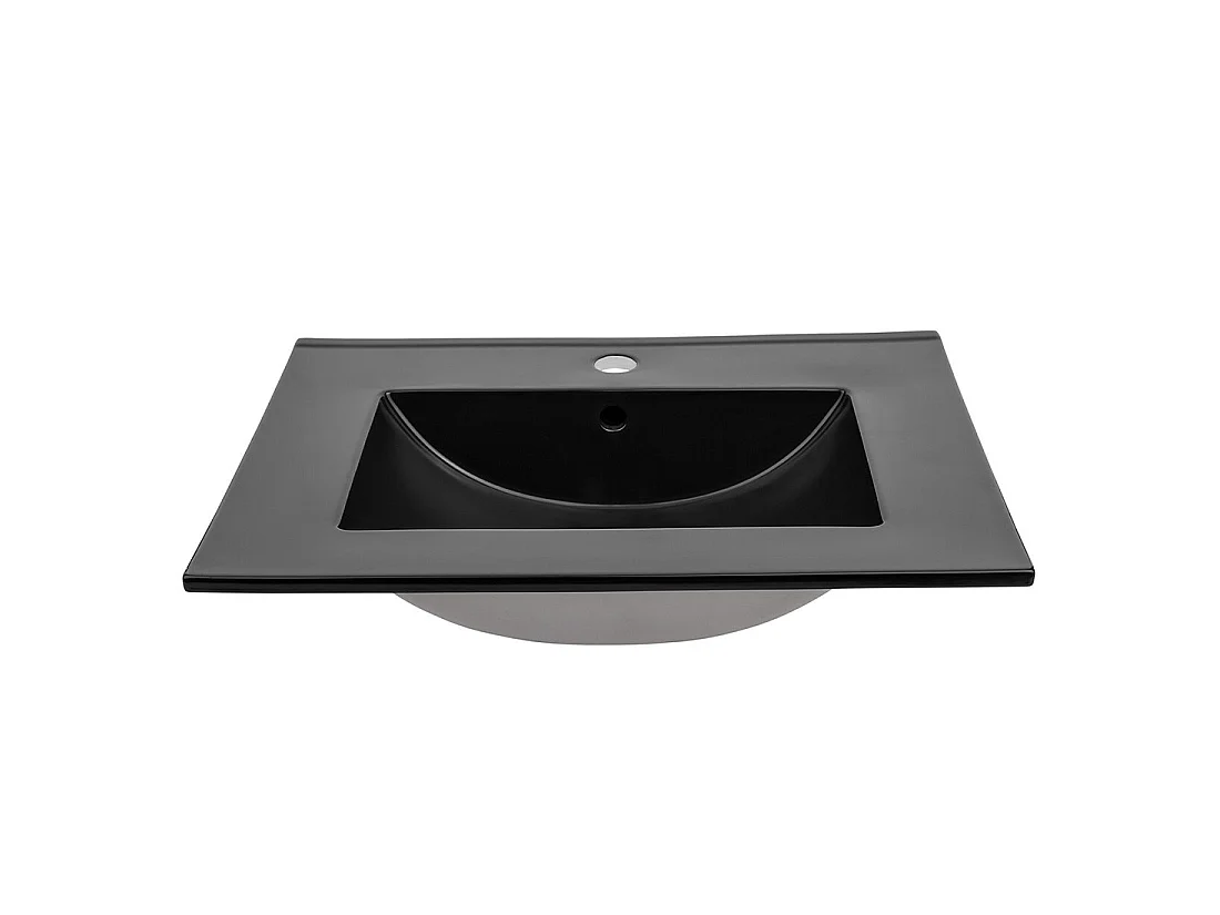 Waskom AXIS 60 cm in mat zwart keramiek