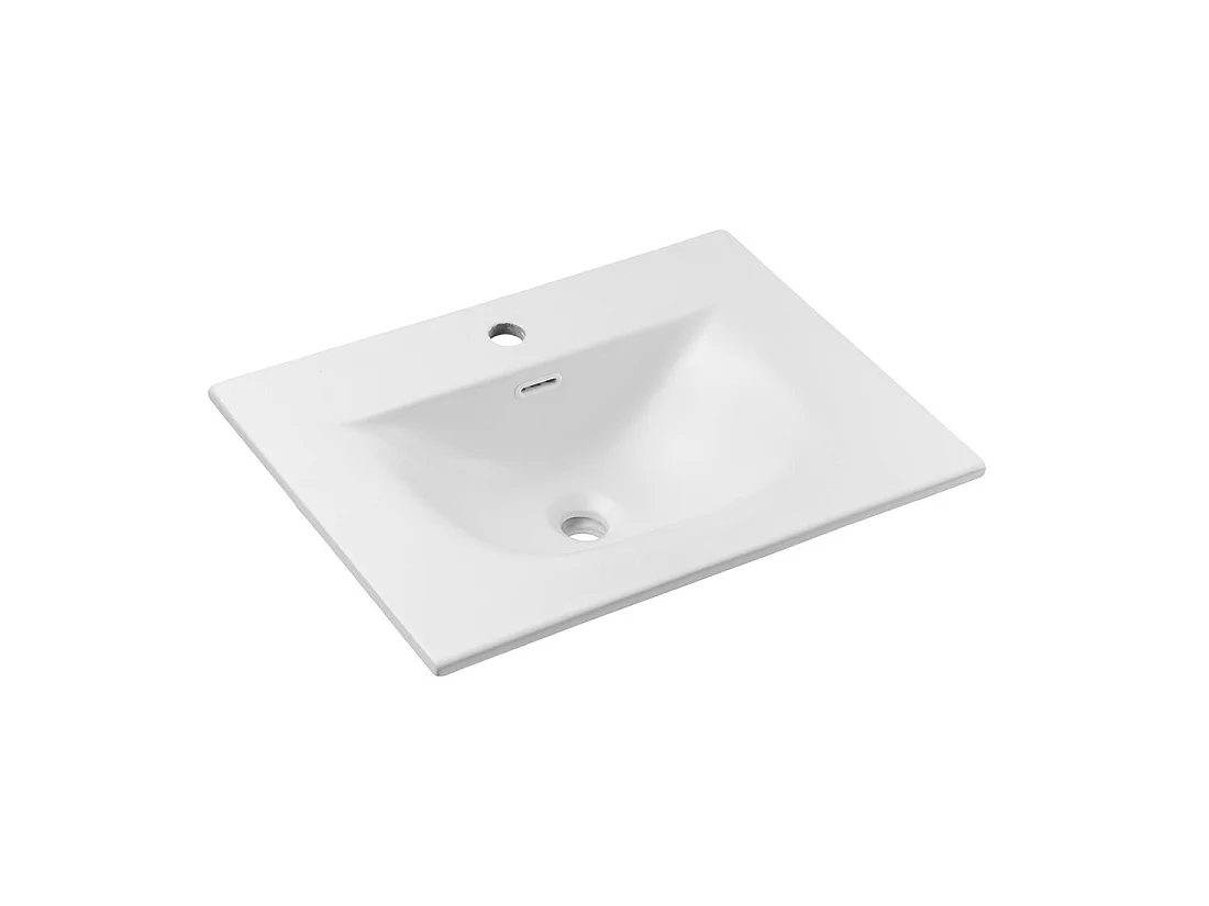 Wastafel VELOA 60 cm in mat wit keramiek