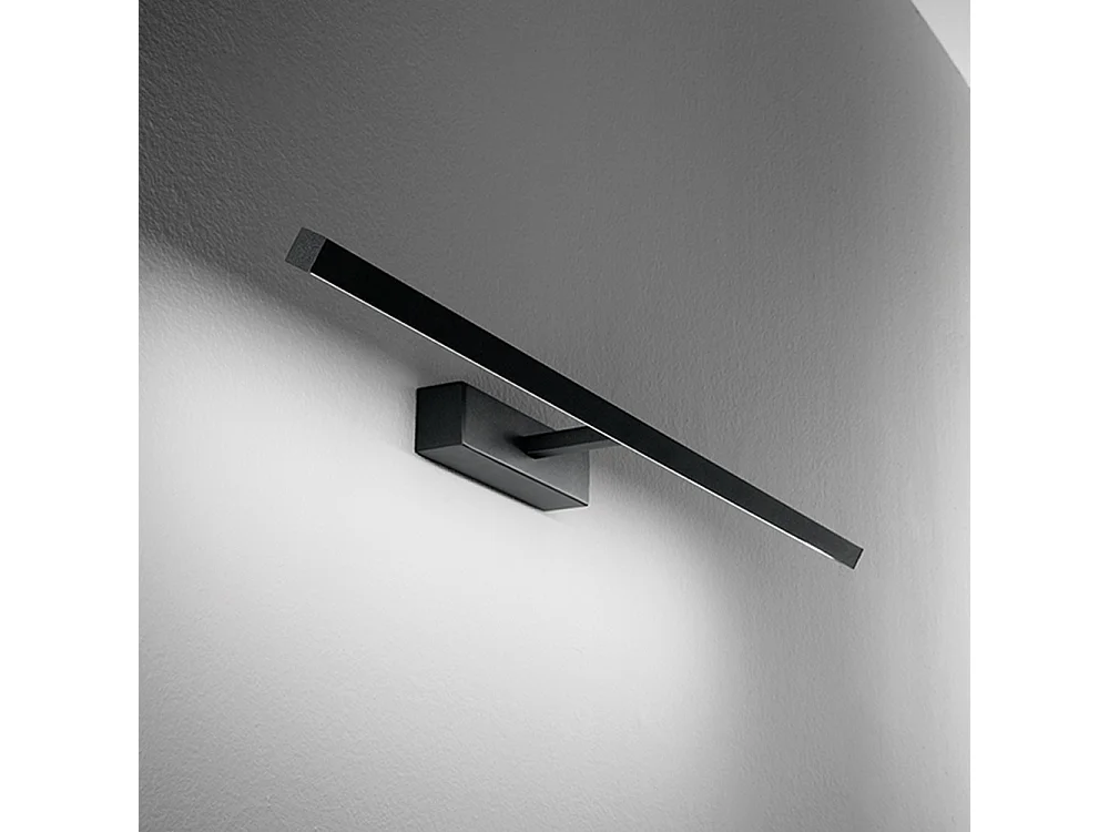 Zwarte metalen LED-wandlamp, 16W, kleurtemperatuur 3000K/4000K/6000K, verstelbare diffuser, modern design voor binnen- en buitenverlichting – Perenz