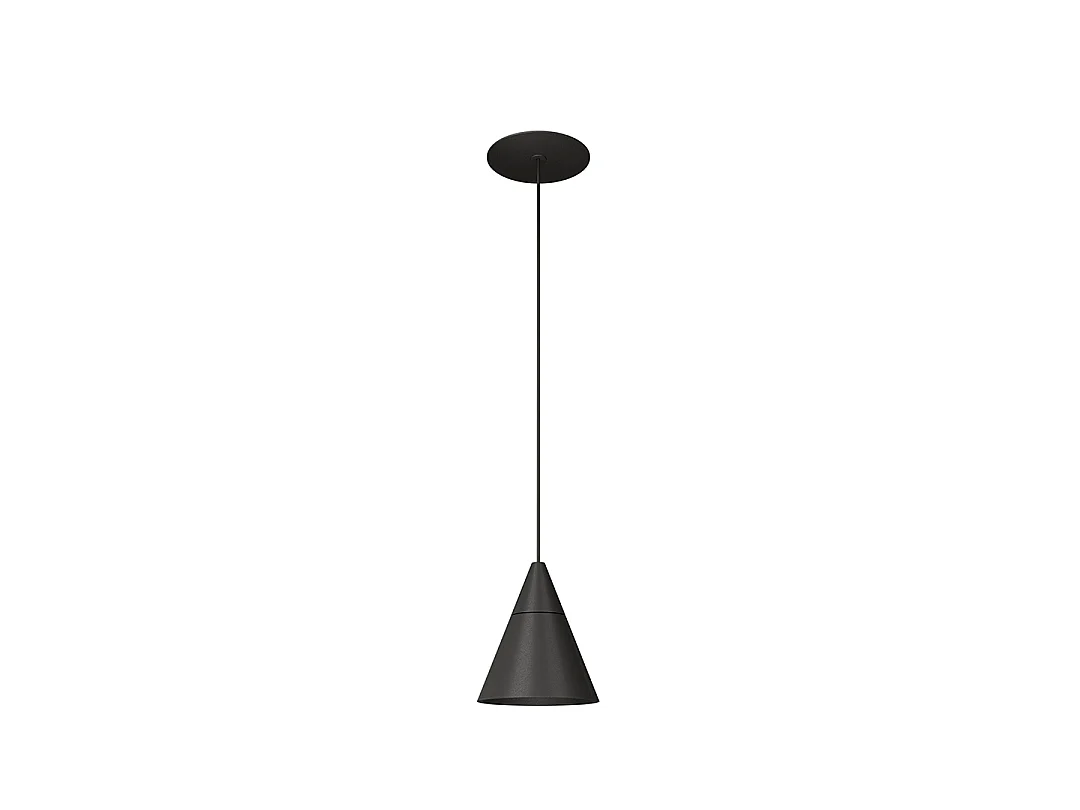 Zoe Suspension Recessed – 7W LED Conische Hanglamp, 38º, 3000K, Matzwarte Afwerking, CRI>90, UGR<19 – Beneito & Faure