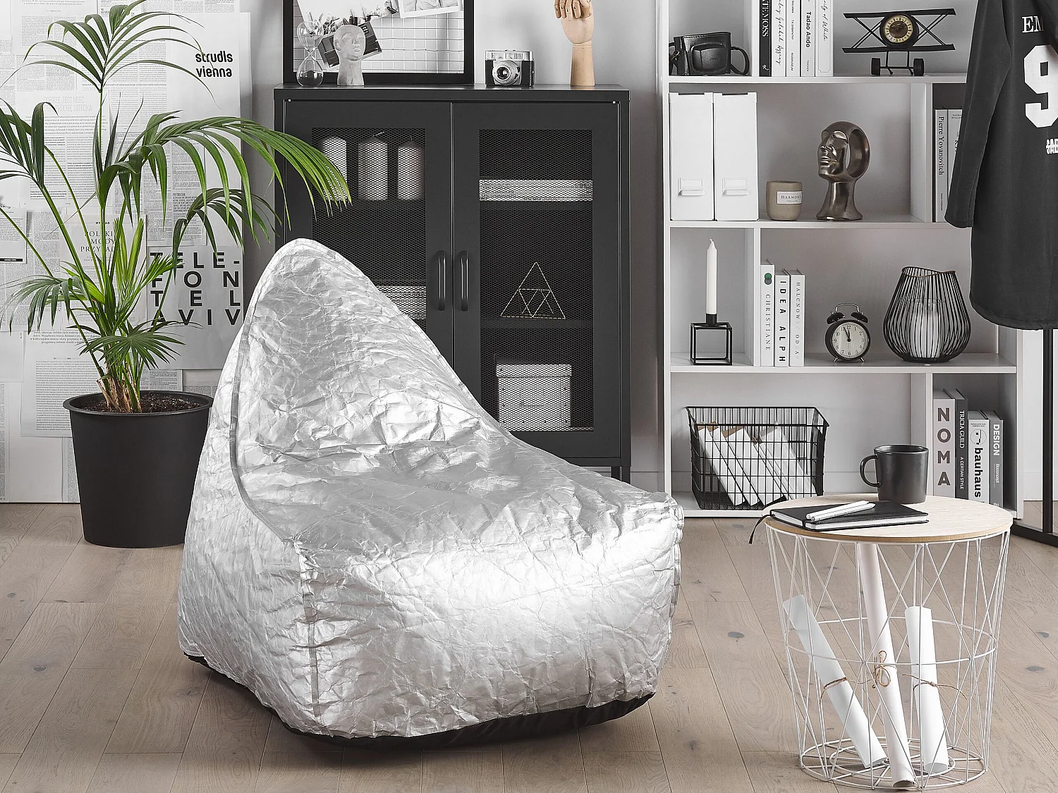 Zitzak 200 L DROP 63 cm 75 cm Zilver