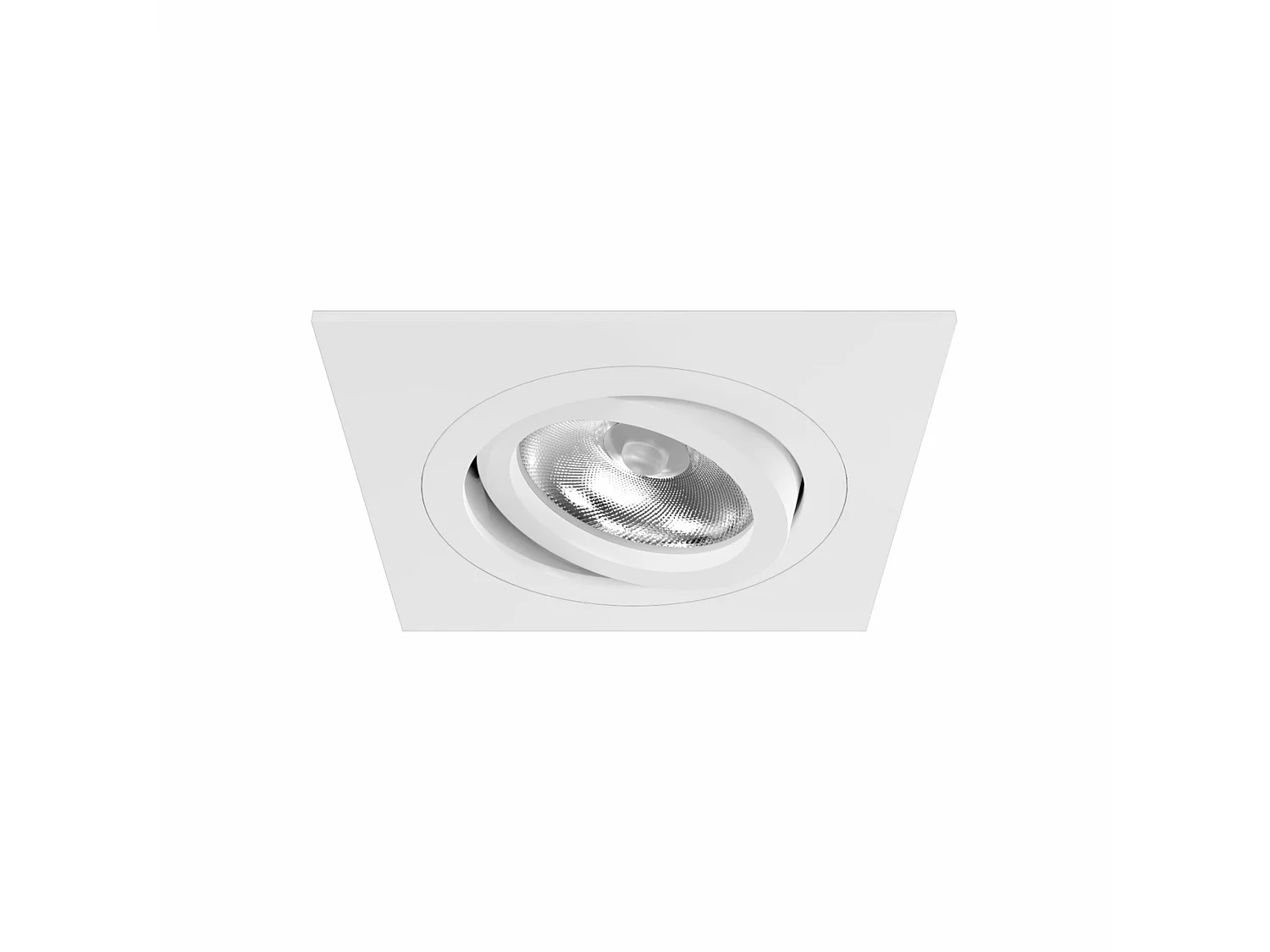 Zio Inbouw LED-spot 50 mm GU10 Matwit, 45° kantelbaar en 360° draaibaar, IP20 voor plafonds – Beneito & Faure