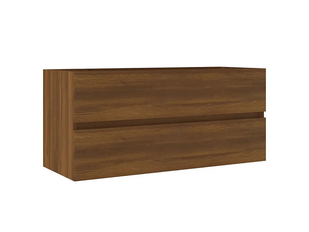 Wastafelkast 100×38,5×45 cm bewerkt hout bruin eikenkleur