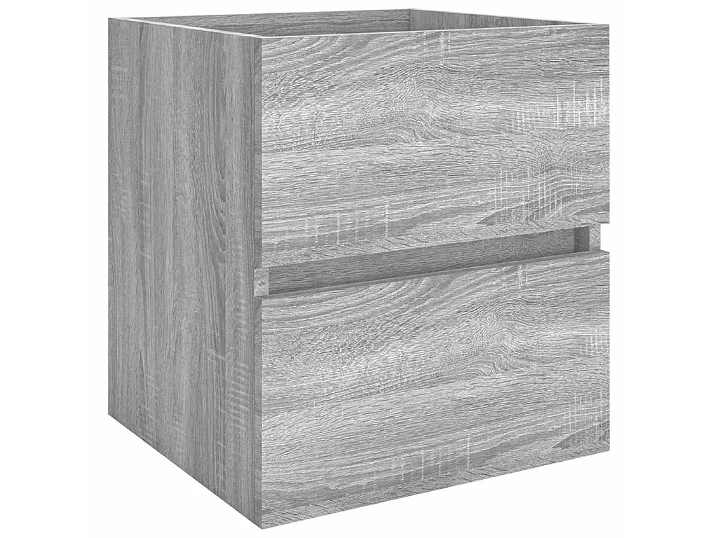 Wastafelkast 41×38,5×45 cm bewerkt hout grijs sonoma eikenkleur