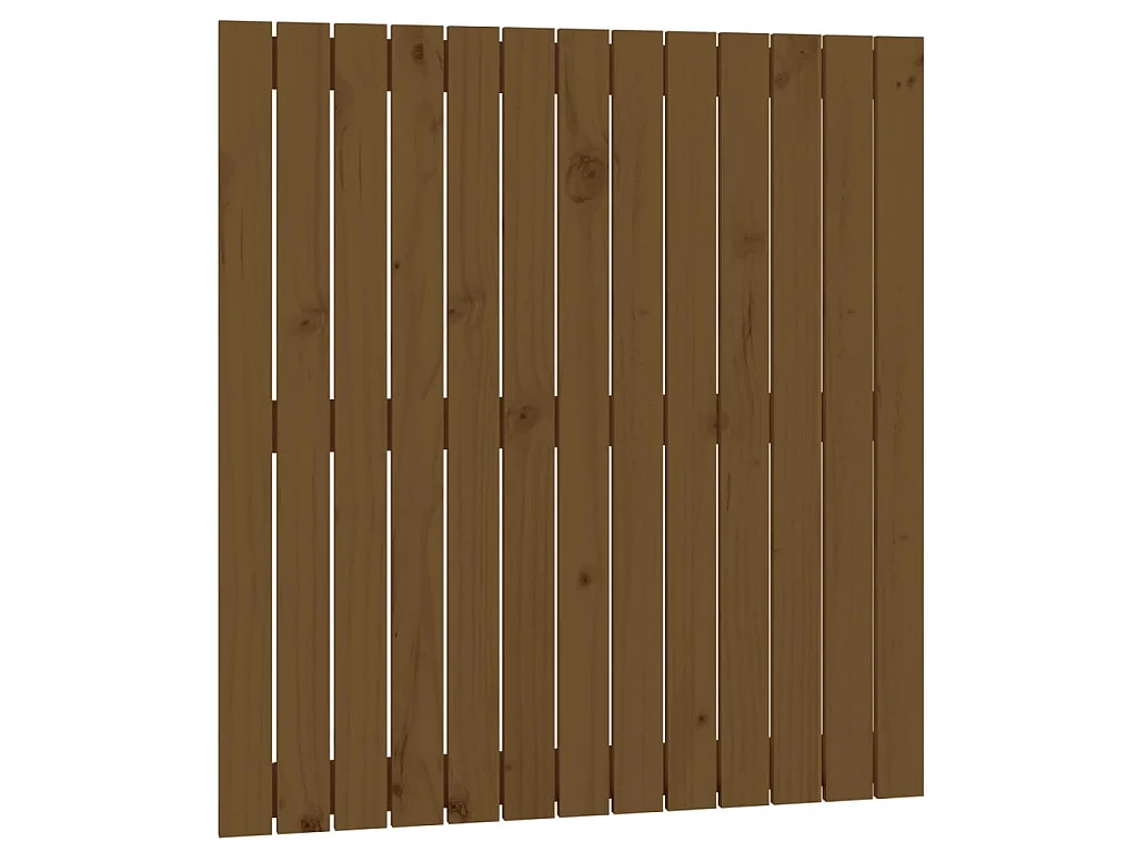 Wandhoofdbord 82,5x3x90 cm massief grenenhout honingbruin