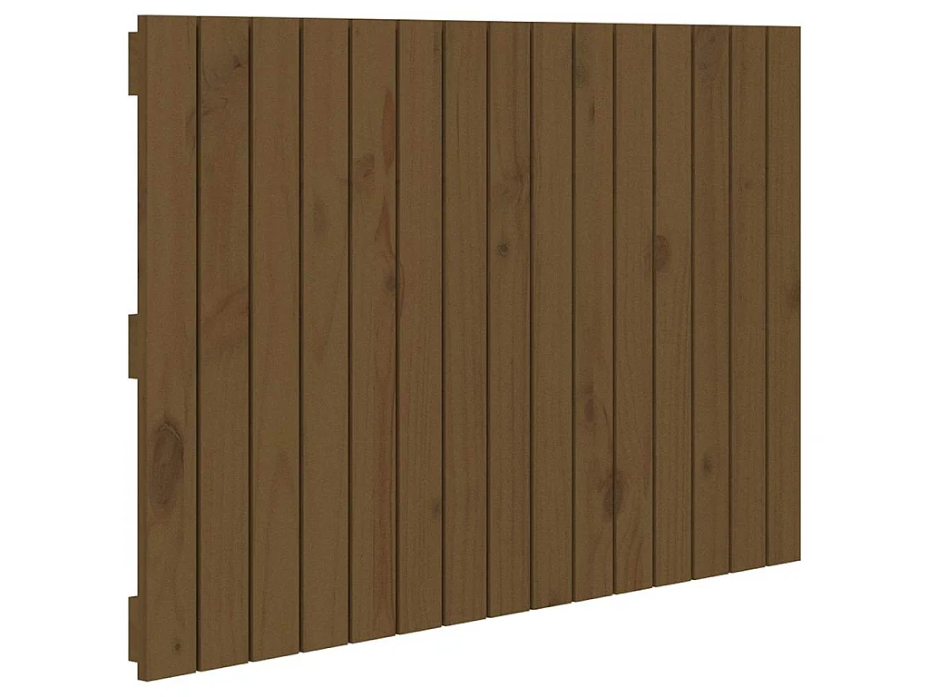 Wandhoofdbord 95,5x3x60 cm massief grenenhout honingbruin