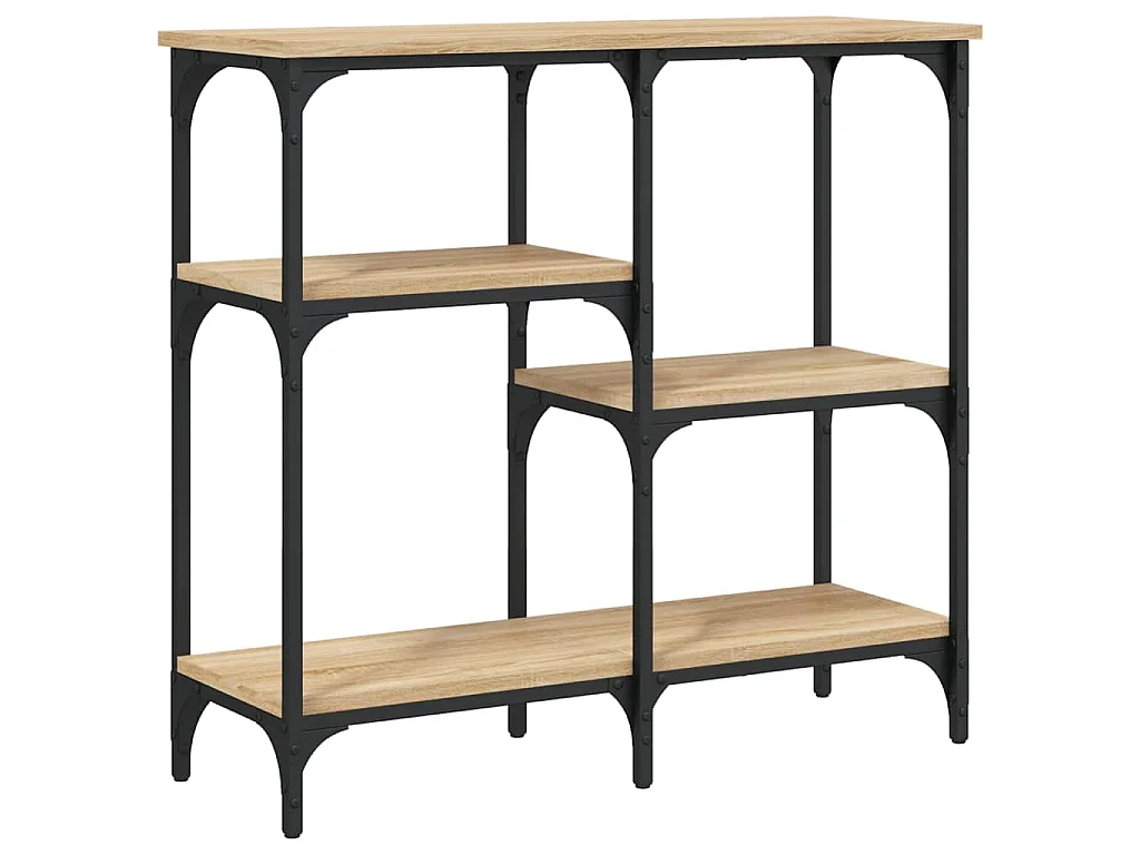 Consoletafel Sonoma Eiken 80x29x75 cm Bewerkt Hout