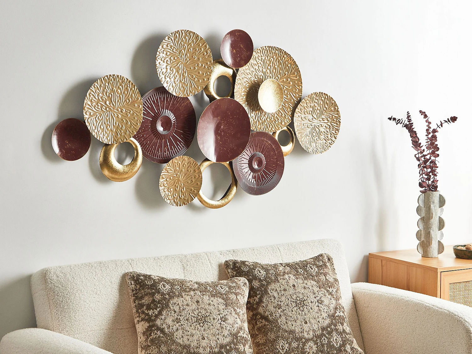 Wanddecoratie BROMINE Metaal 69 cm Goud