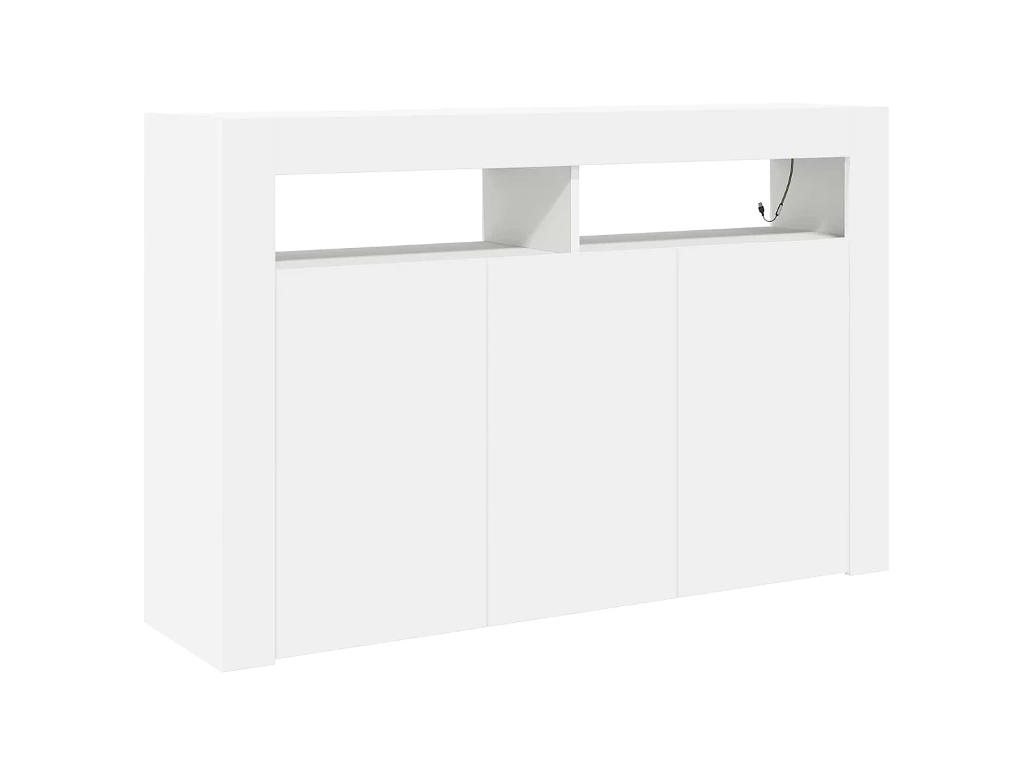 Dressoir met LED-striplichten Wit 116 x 30 x 75 cm Bewerkt hout